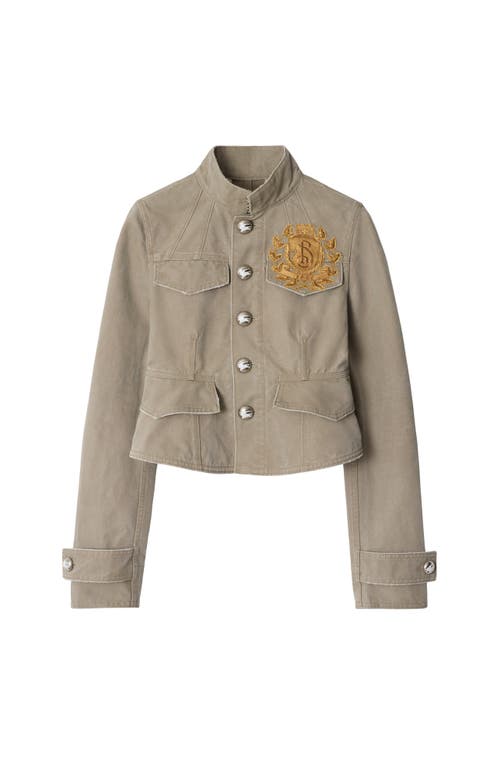 Burberry B Crest Cotton Tailored Jacket In Quill