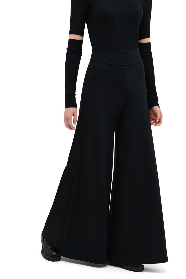 Barcelona Palazzo Pants, Alternate, color, BLACK