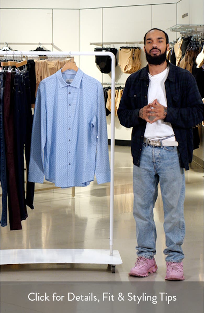 Jimmy OoohCotton<sup>®</sup> Medallion Print Button-Up Shirt, sales video thumbnail