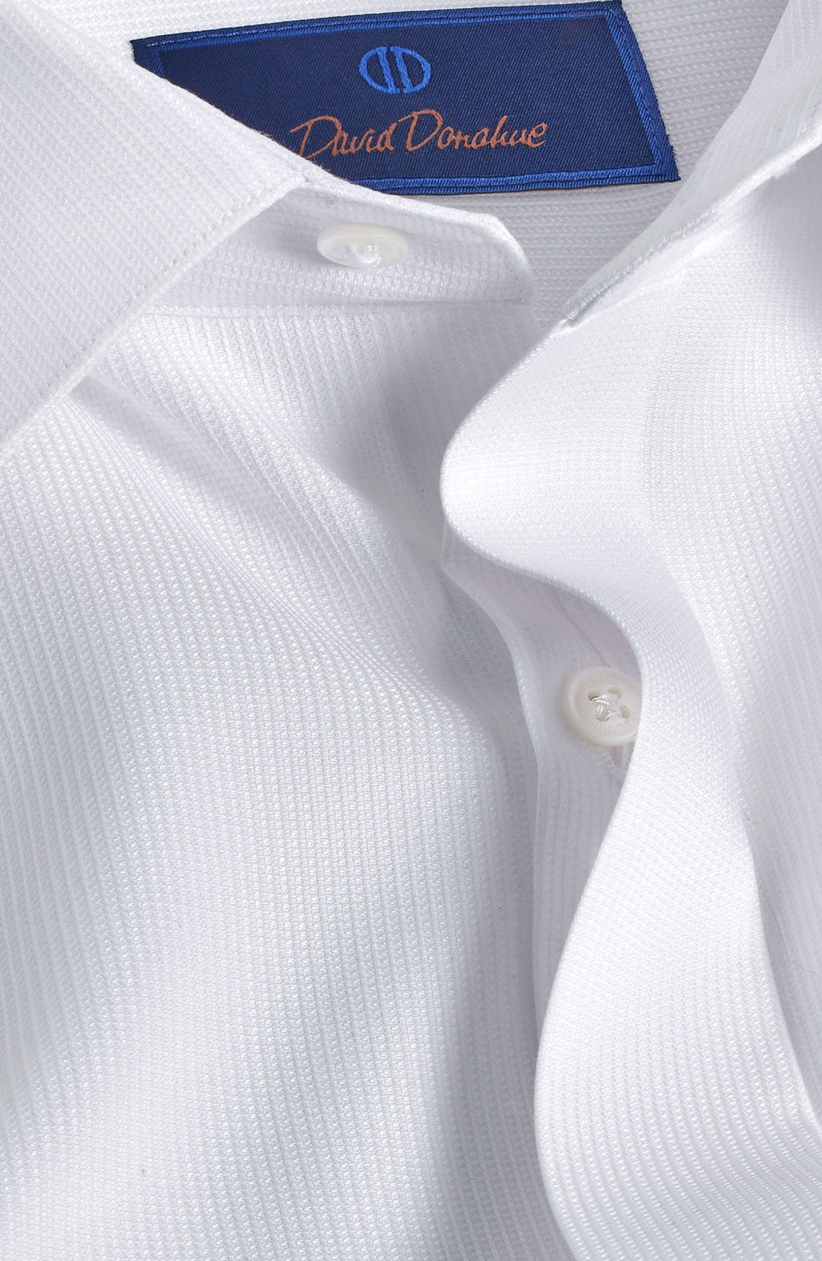 David Donahue Slim Fit French Cuff Covered Placket Formal Shirt | Nordstrom