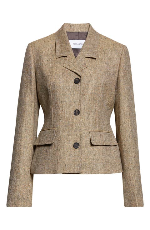 Single Breasted Linen Jacket