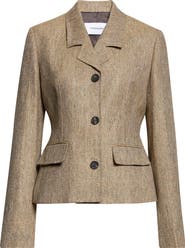 FERRAGAMO Single Breasted Linen Jacket