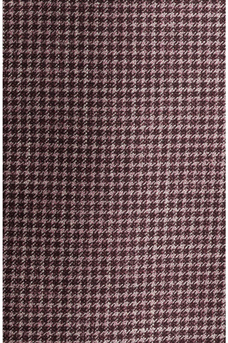 McAllen Micro Houndstooth Wool & Silk Blend Sport Coat, Alternate, color, BERRY