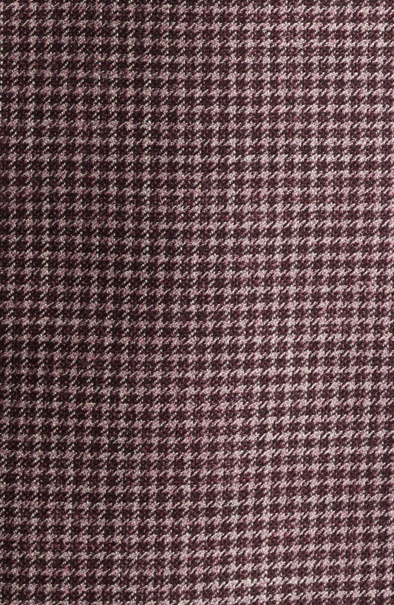 Jack Victor McAllen Micro Houndstooth Wool & Silk Blend Sport Coat, Alternate, color, Berry