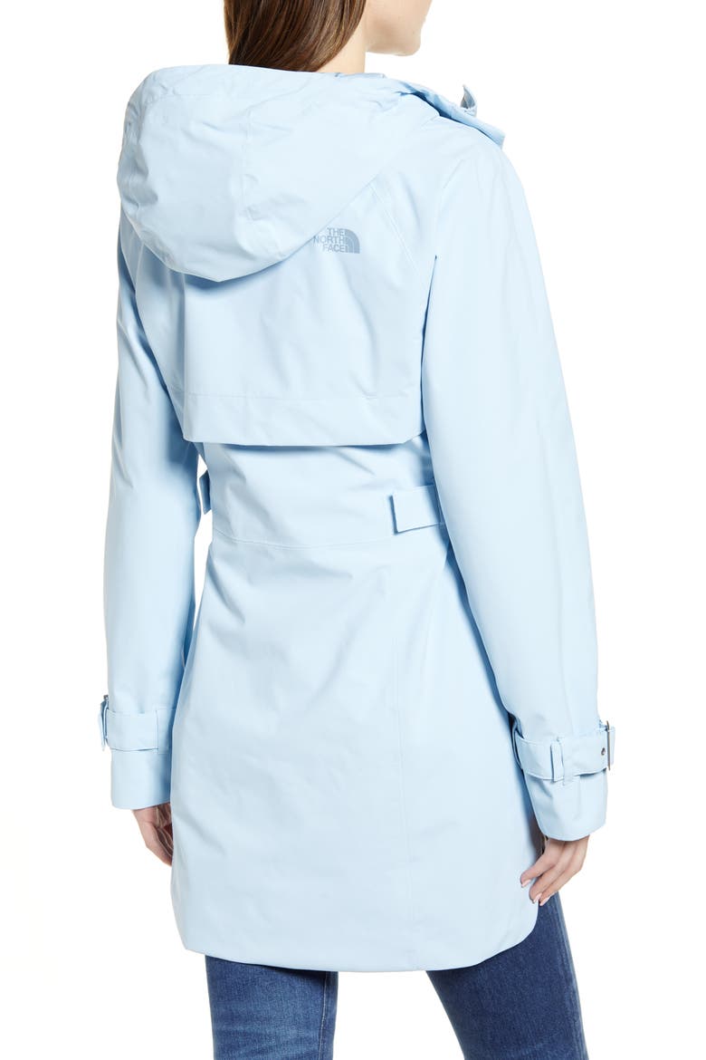 City Breeze Waterproof Trench Raincoat, Alternate, color, ANGEL FALL BLUE