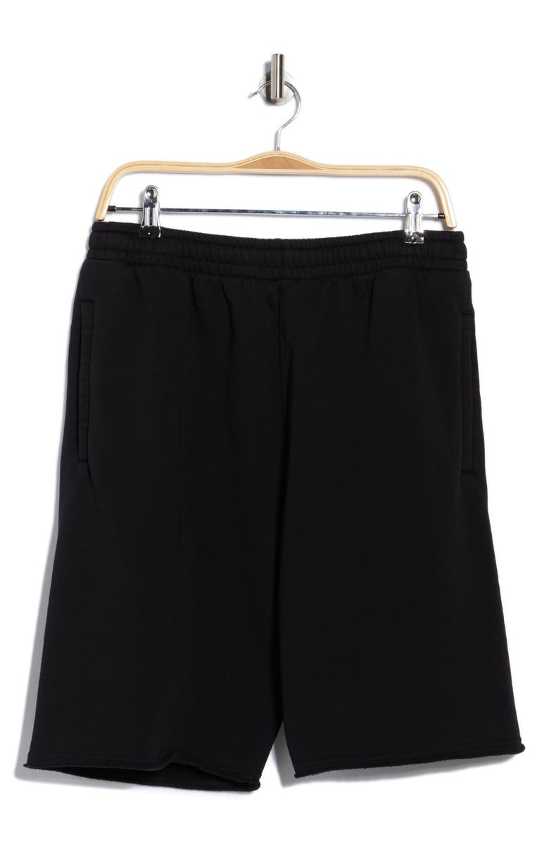 Off-White Diagonal Sweatshorts, Alternate, color, Black/ White