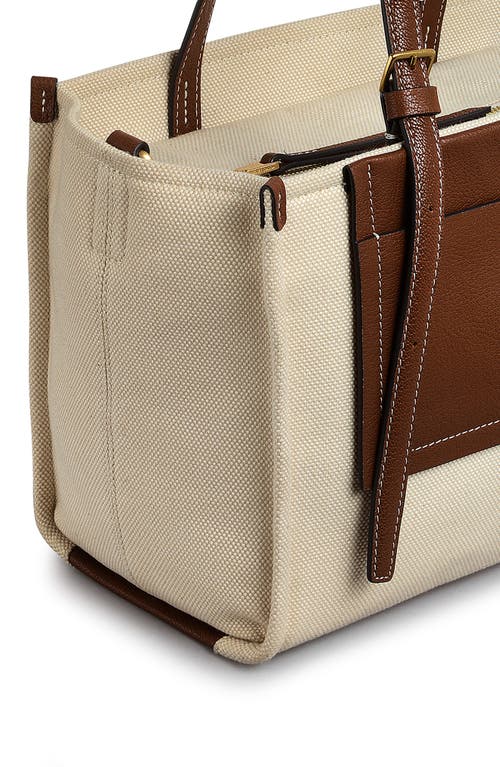 Radley The Burlington | Canvas Medium Ziptop Satchel Bag In Beige