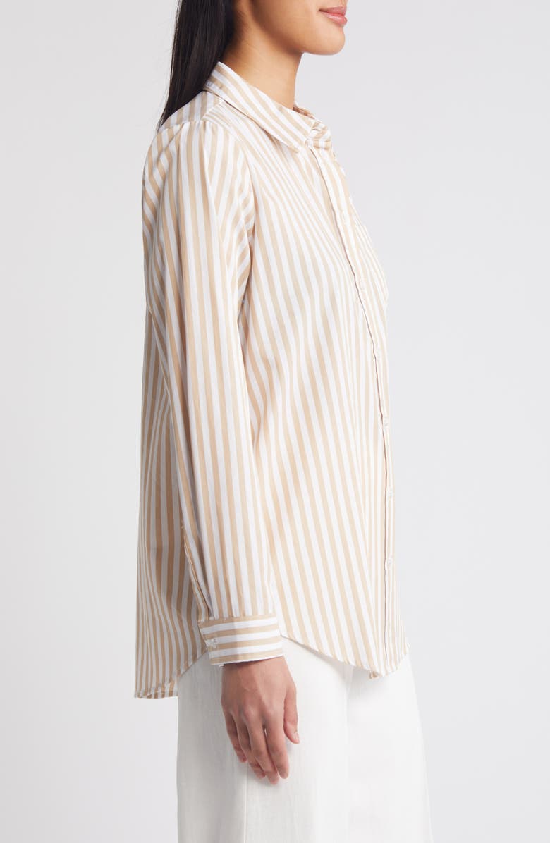 Tahari ASL Stripe Button-Up Shirt, Alternate, color, 