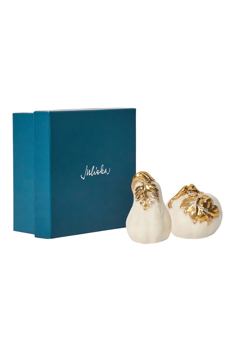 Forest Walk Pumpkin Salt & Pepper Shakers, Alternate, color, GOLD