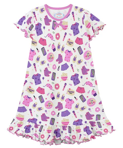 Short Sleeve Ruffle Nightgown (Toddler, Little Kid & Big Kid)