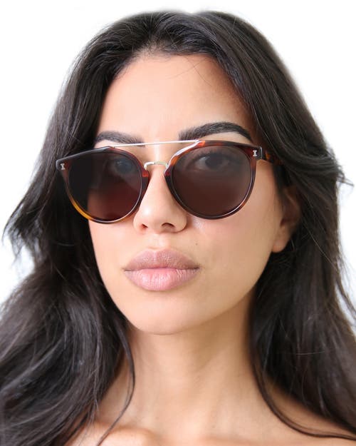 Illesteva Puglia Sunglasses In Rum Raisin Bone