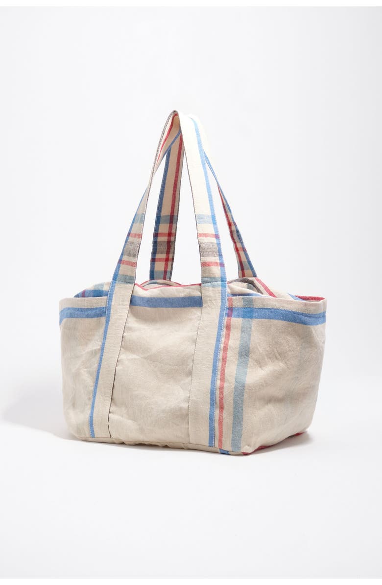 Bimba y Lola Linen Maxi Bag, Alternate, color, Ecru