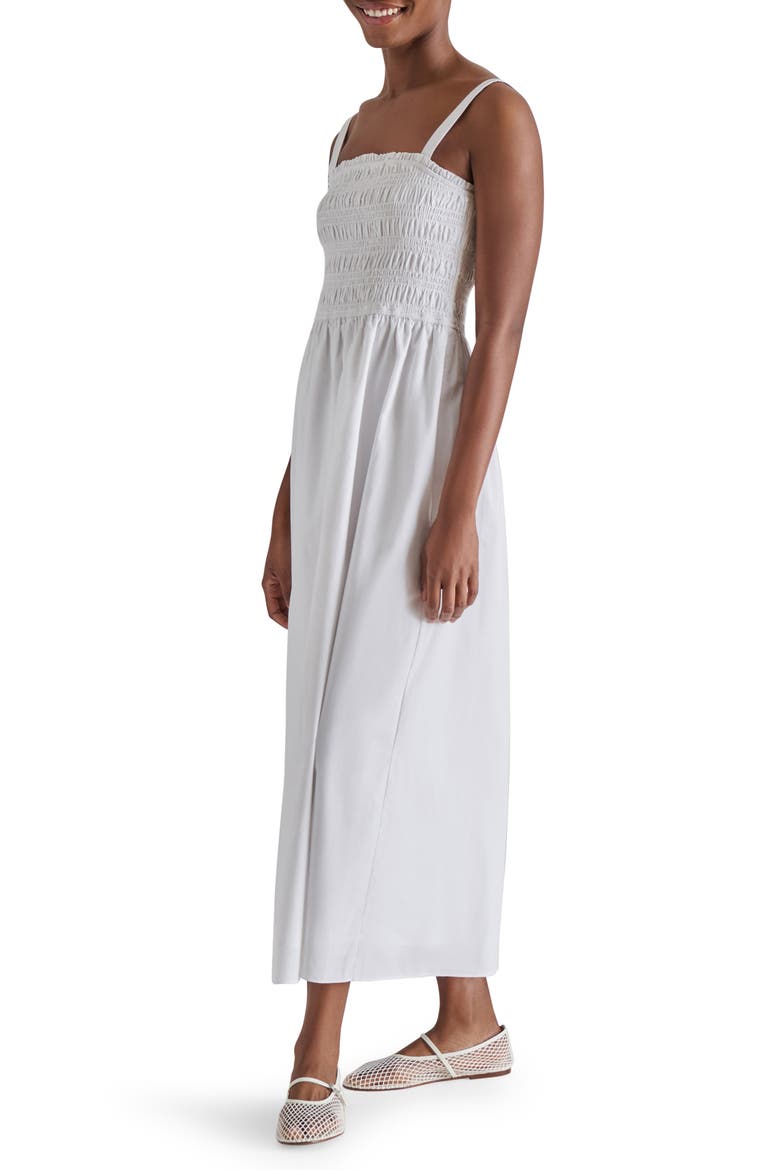Adriana Smocked Maxi Dress, Alternate, color, WHITE