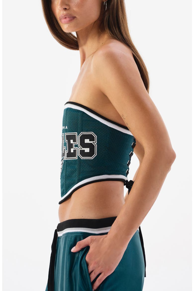 Philadelphia Eagles Corset Top, Alternate, color, GREEN