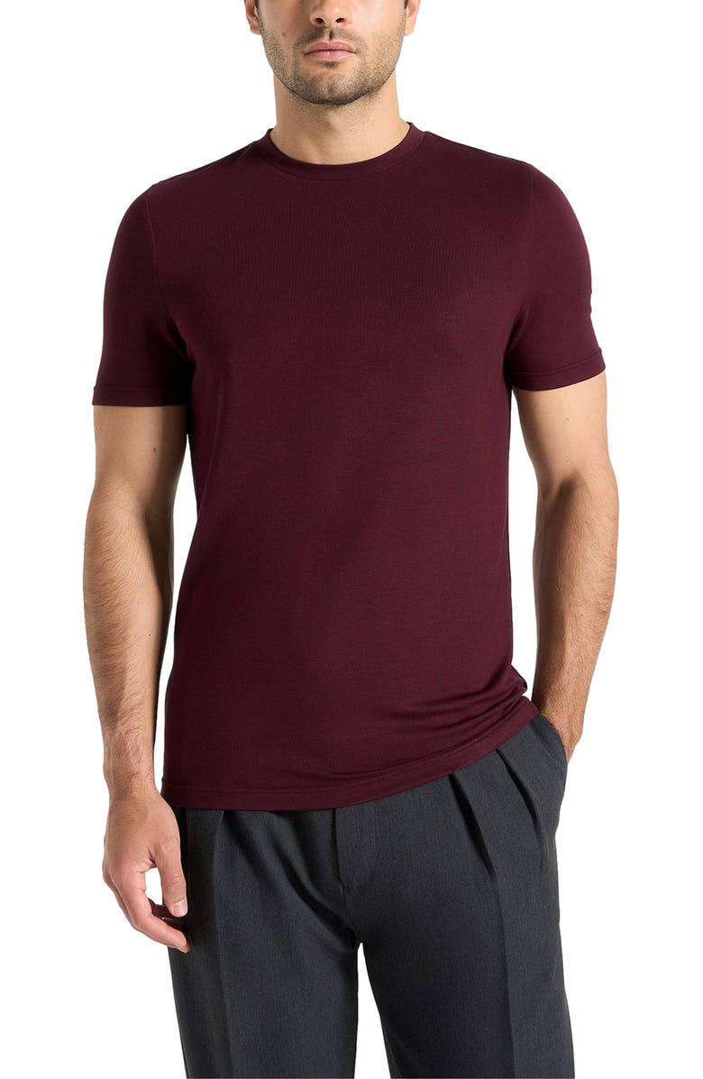 Manière De Voir Fitted Luxe T-Shirt, Alternate, color, Wine Red