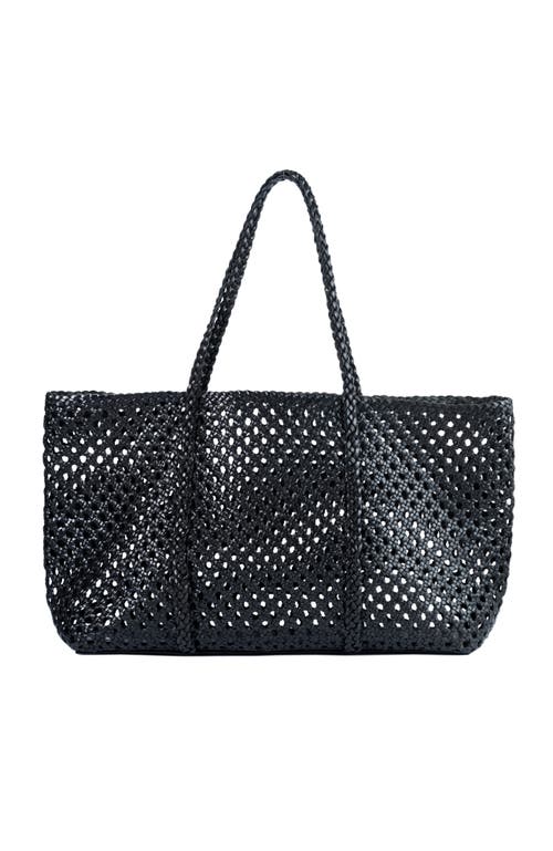 Adriana Castro La Cesta Handwoven Leather Tote in Black 