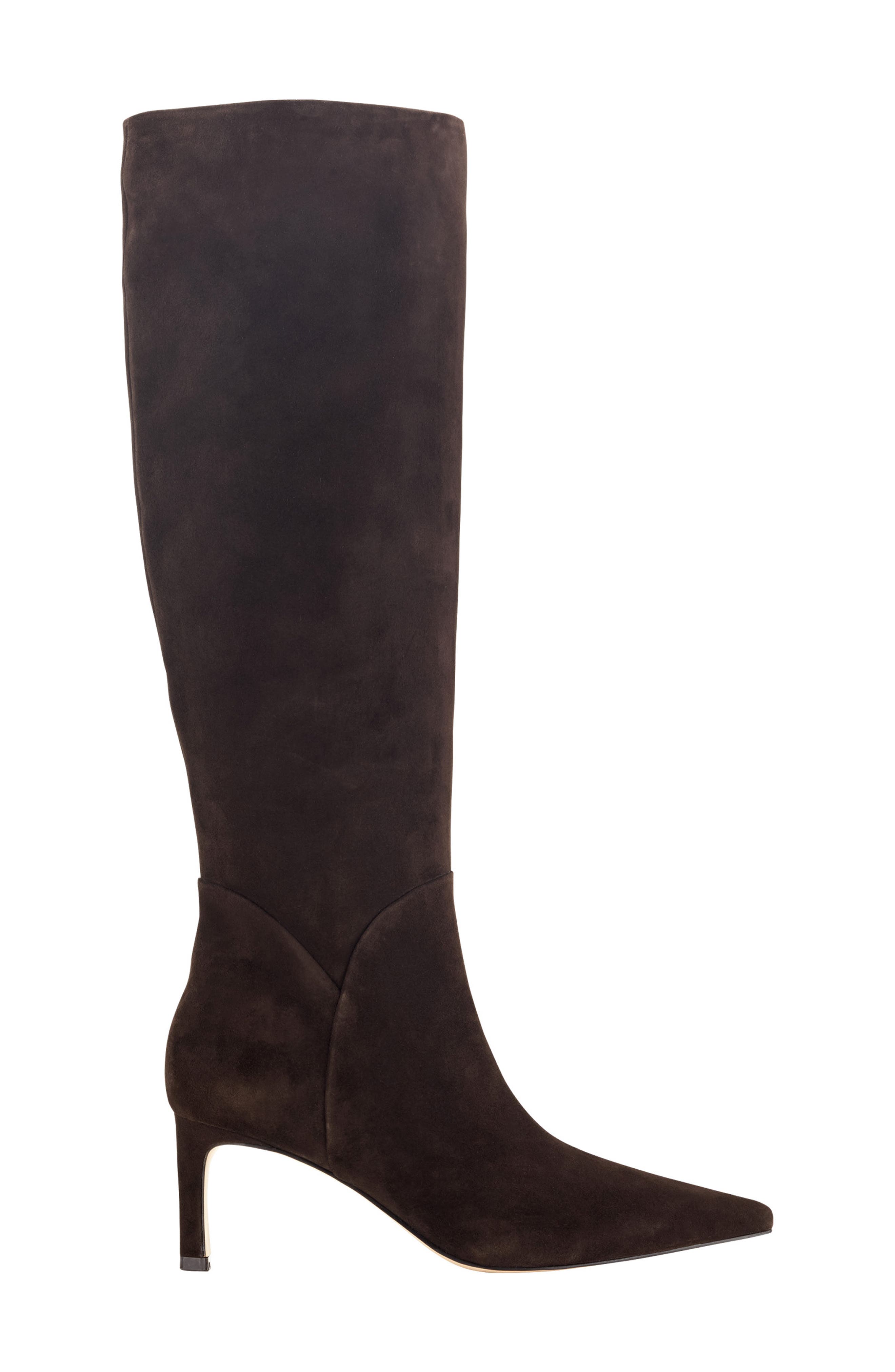 Marc Fisher LTD Sabrina Knee High Boot, Alternate, color, Dark Brown Seude