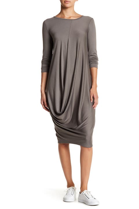 Drape Long Sleeve Dress