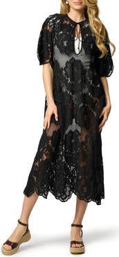 SAACHI Lace Kaftan Keyhole Dress