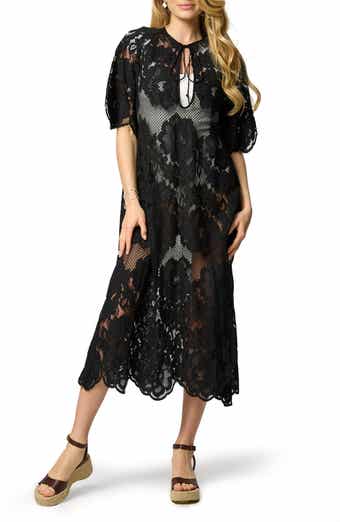 SAACHI Lace Kaftan Keyhole Dress