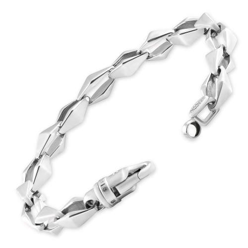 Bliss Diamond 39 Gram Solid Silver Bracelet 8.5" In Silver