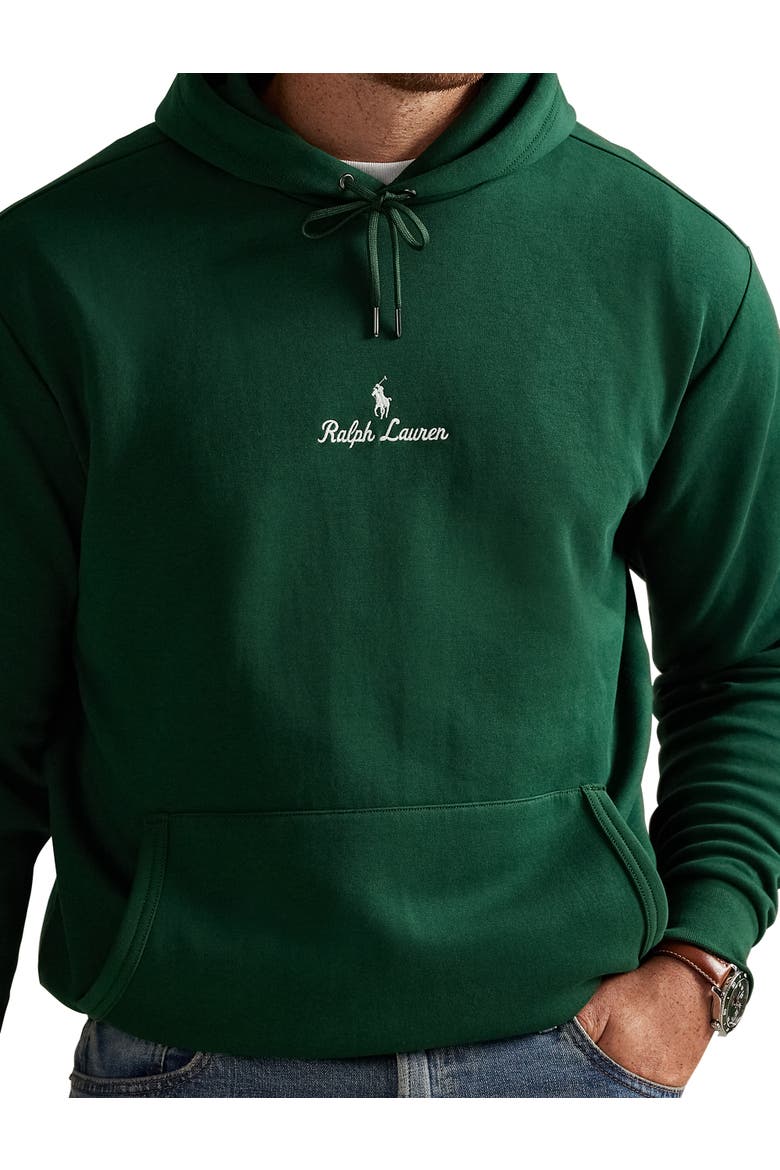 Big & Tall Logo Double-Knit Hoodie, Alternate, color, VINTAGE PINE