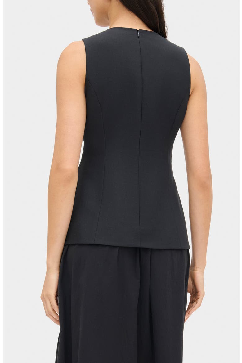 Harley Mixed Media Sleeveless Dress, Alternate, color, BLACK