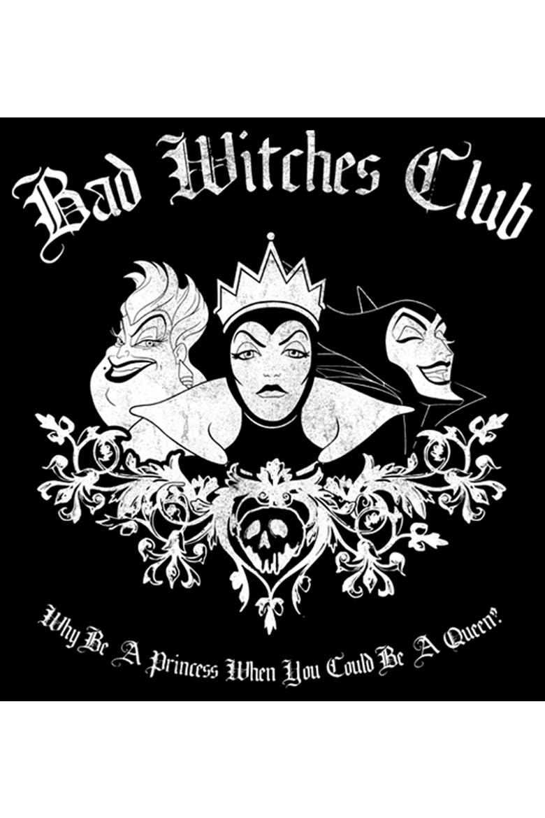 Men's Disney Princesses Bad Witches Club  Graphic T-Shirt, Alternate, color, Black