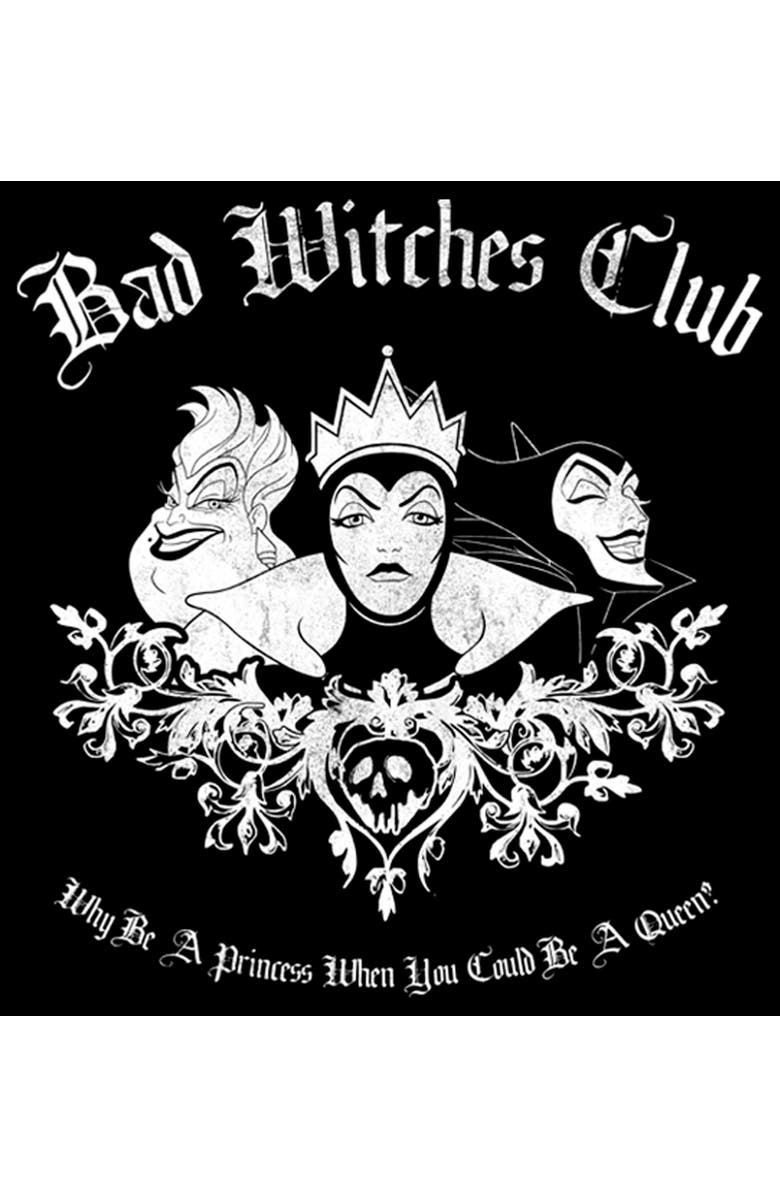 Disney Princesses Men's Disney Princesses Bad Witches Club Graphic T-Shirt, Alternate, color, Black