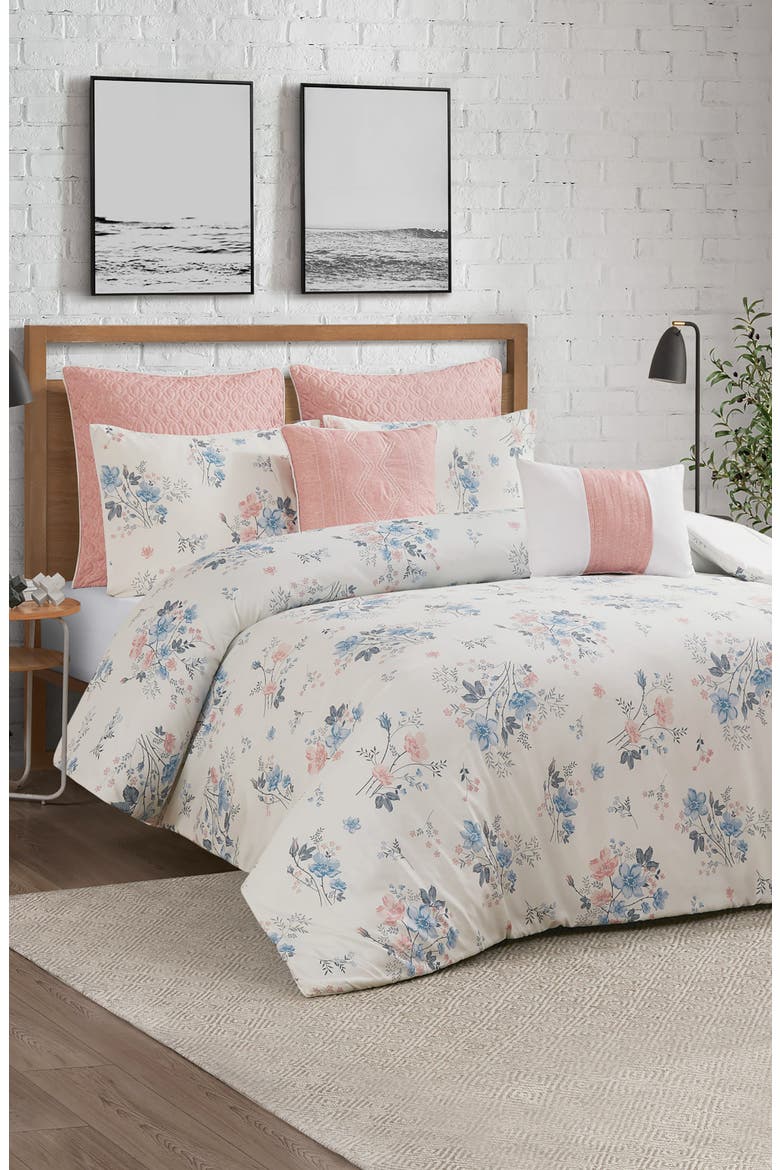 Clarie Floral Rose Comforter Set, Alternate, color, FLORAL