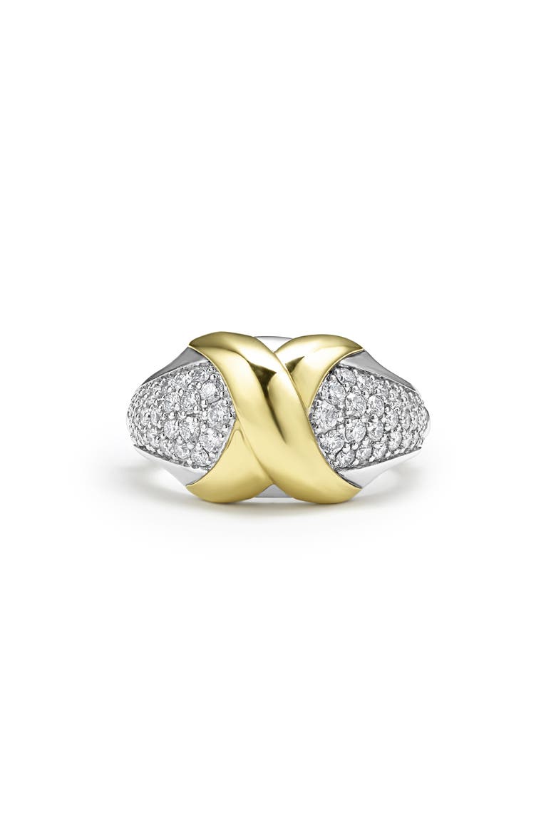 Embrace Pavé Diamond Ring, Alternate, color, METALLIC