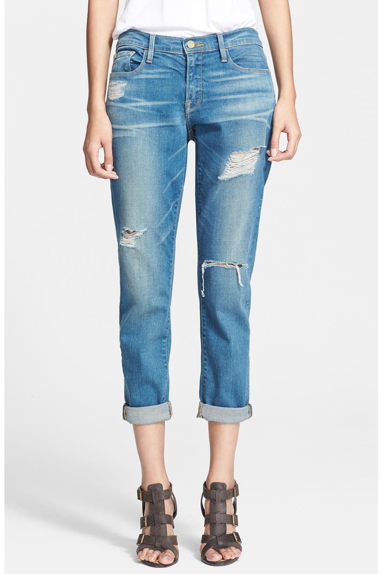 Denim 'Le Garcon' Slim Cuffed Jeans, Main, color, BLUE JAY WAY
