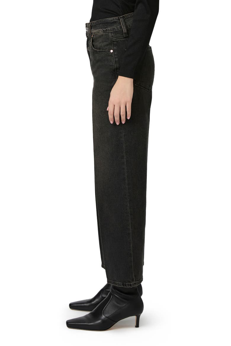 Sasha High Waist Ankle Wide Leg Jeans, Alternate, color, BLACKRUST