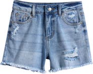 Tractr Kids' Distressed Cut Off Denim Shorts