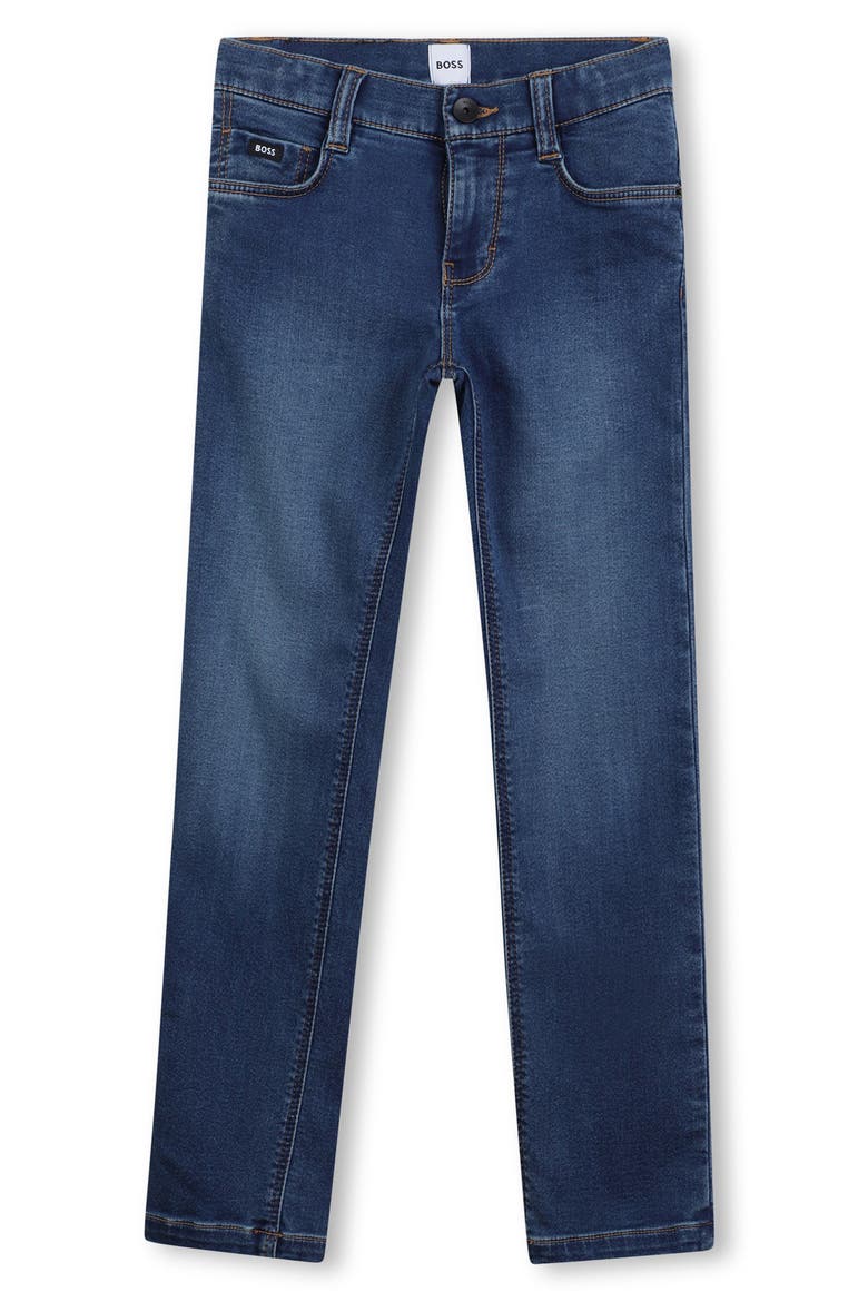 Kids' Slim Fit Stretch Jeans, Main, color, STONE PULVERISATION