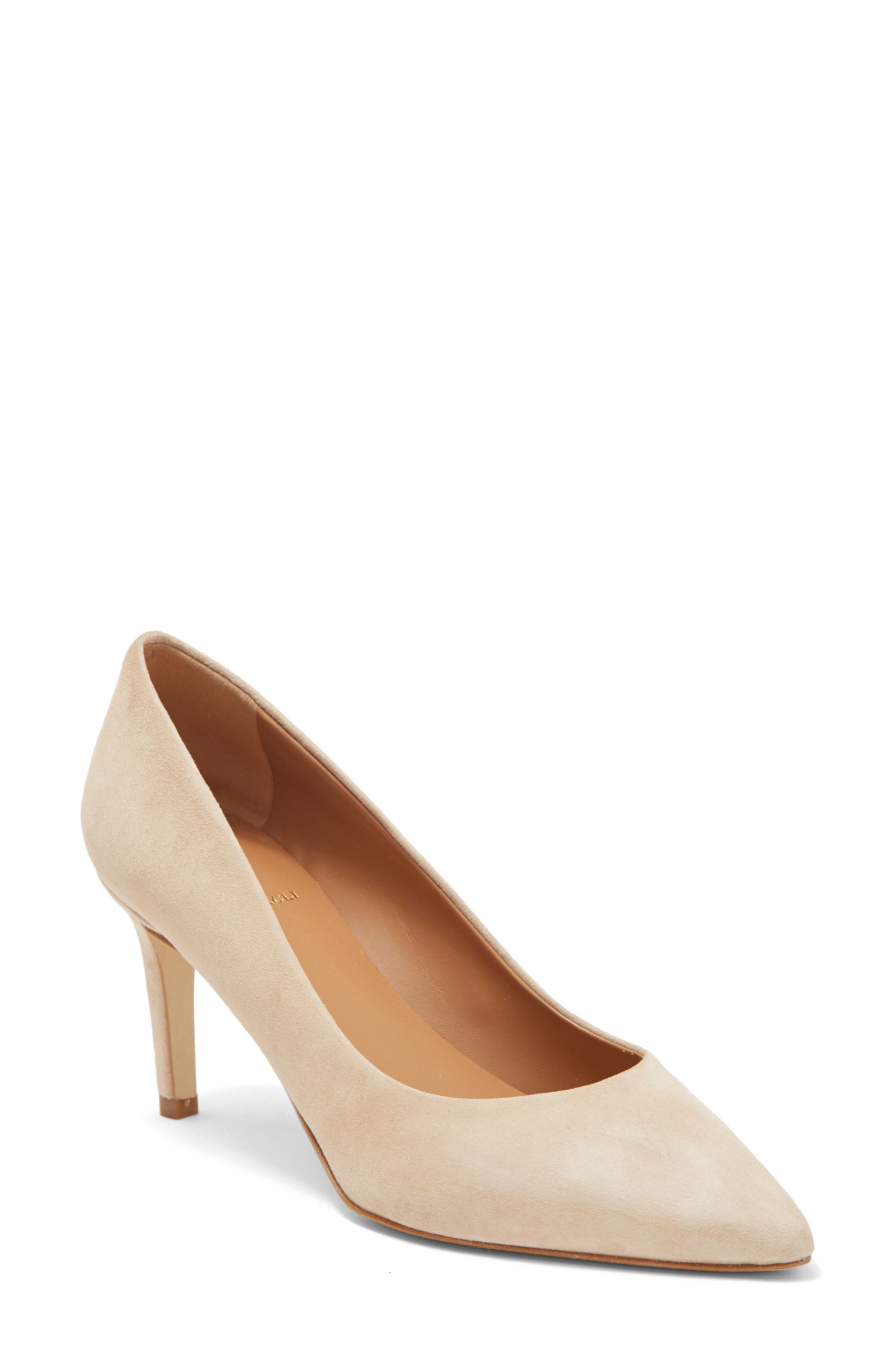 Stella Pointed Toe Stiletto Pump, Main, color, NUDE SUEDE