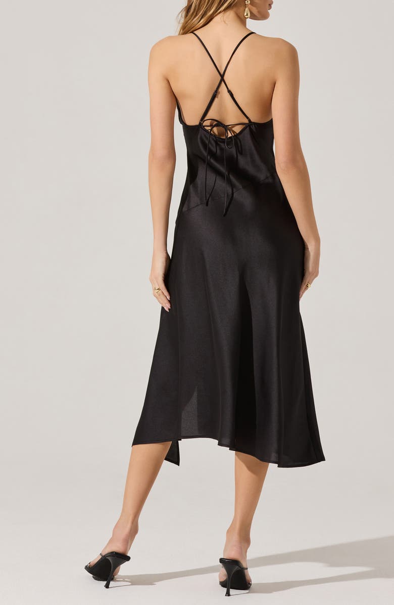 ASTR the Label Cowl Neck Slipdress, Alternate, color, Black