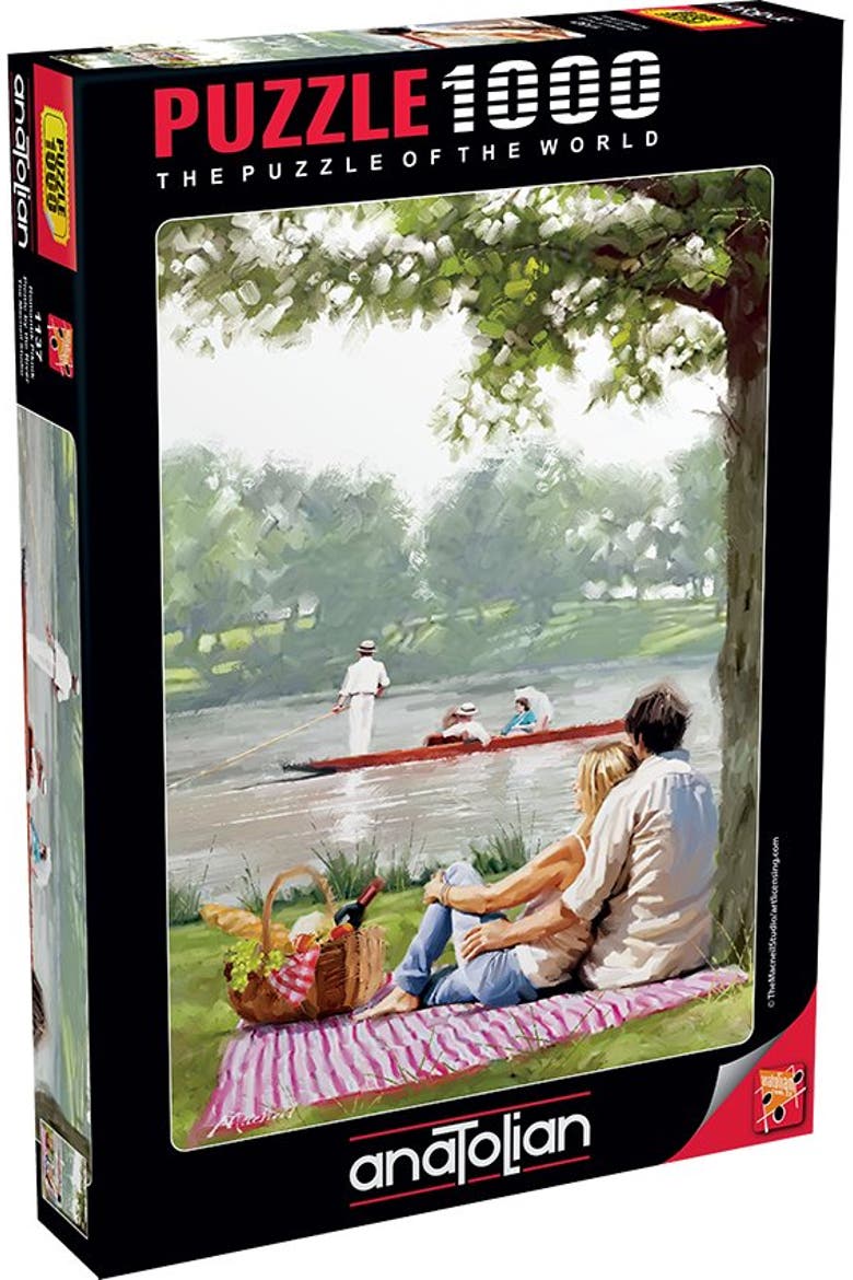 Picnic by the River 1000 piece Jigsaw Puzzle for Adults, Alternate, color, Multicolor