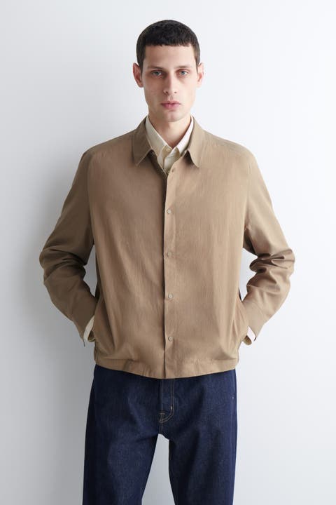 Contrast-panel Cotton Overshirt