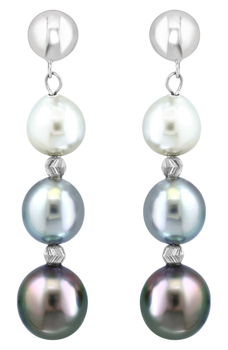 EFFY Sterling Silver Freshwater Pearl Drop Earrings, Alternate, color, 