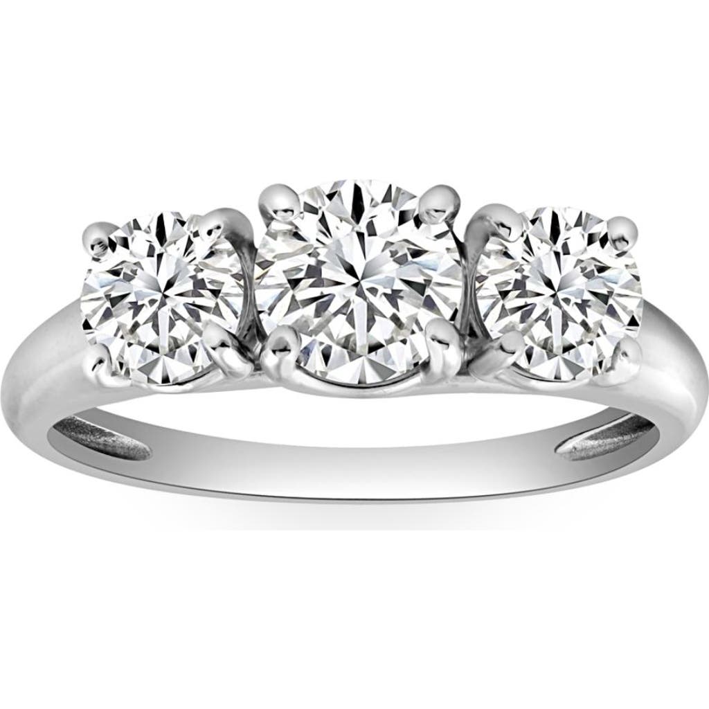 Bliss Diamond 1 3/4 Ct Three Stone Diamond Engagement Ring 10k Gold Lab Grown In 10k White Gold