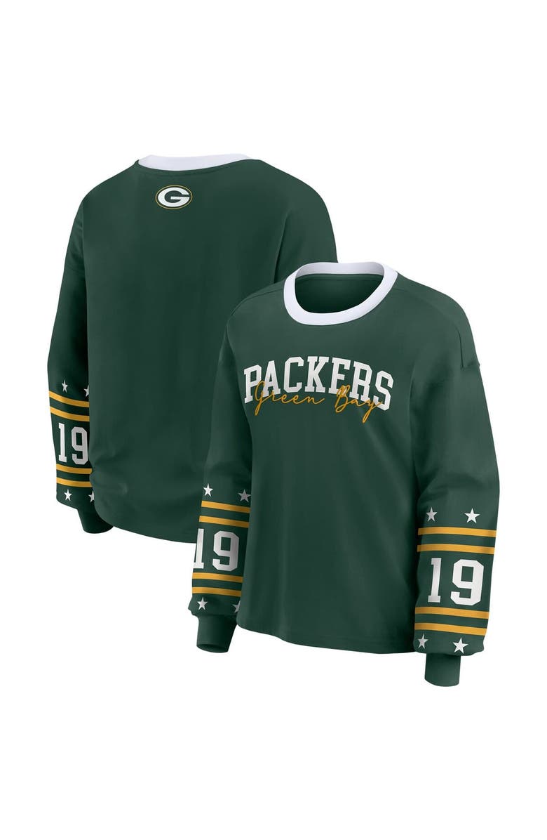 WEAR by Erin Andrews Women's WEAR by Erin Andrews  Green Green Bay Packers Sport Long-Sleeve T-Shirt, Main, color, Green