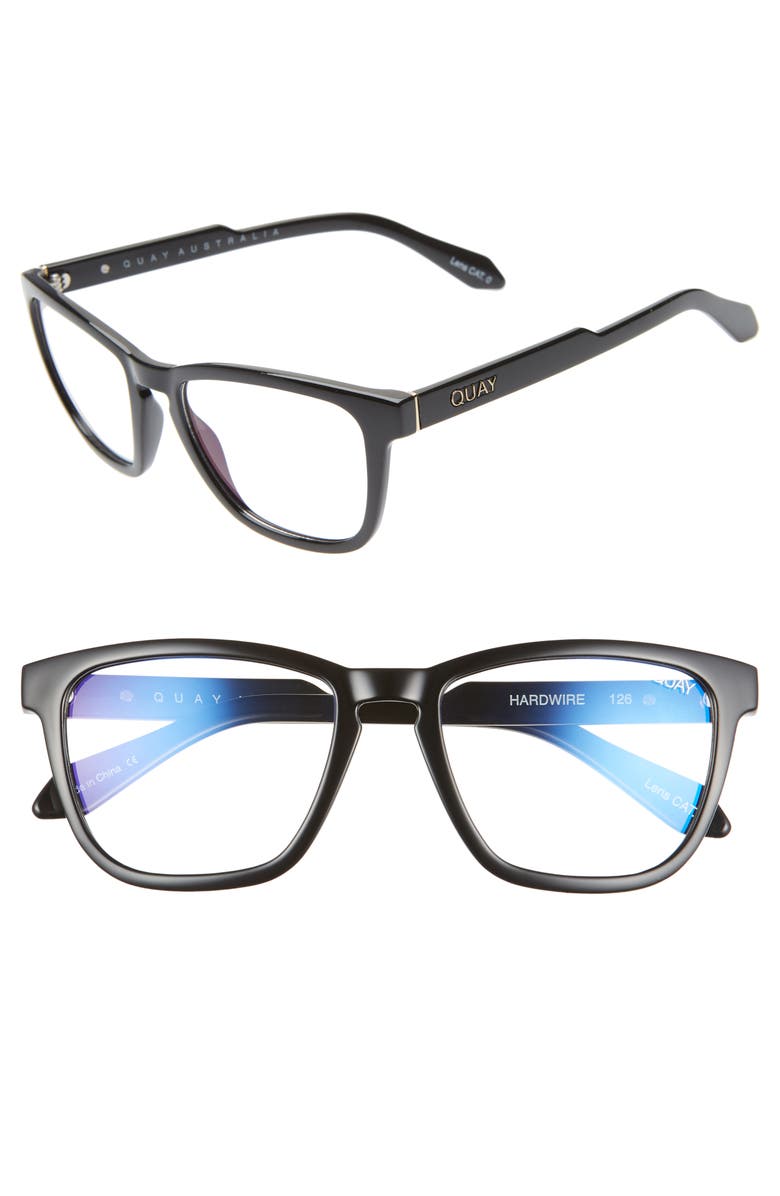 QUAY Hardwire 54mm Blue Light Filtering Glasses, Alternate, color, 