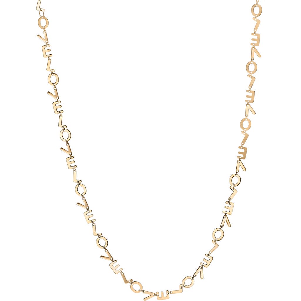 Lana Laser Love Necklace In Gold