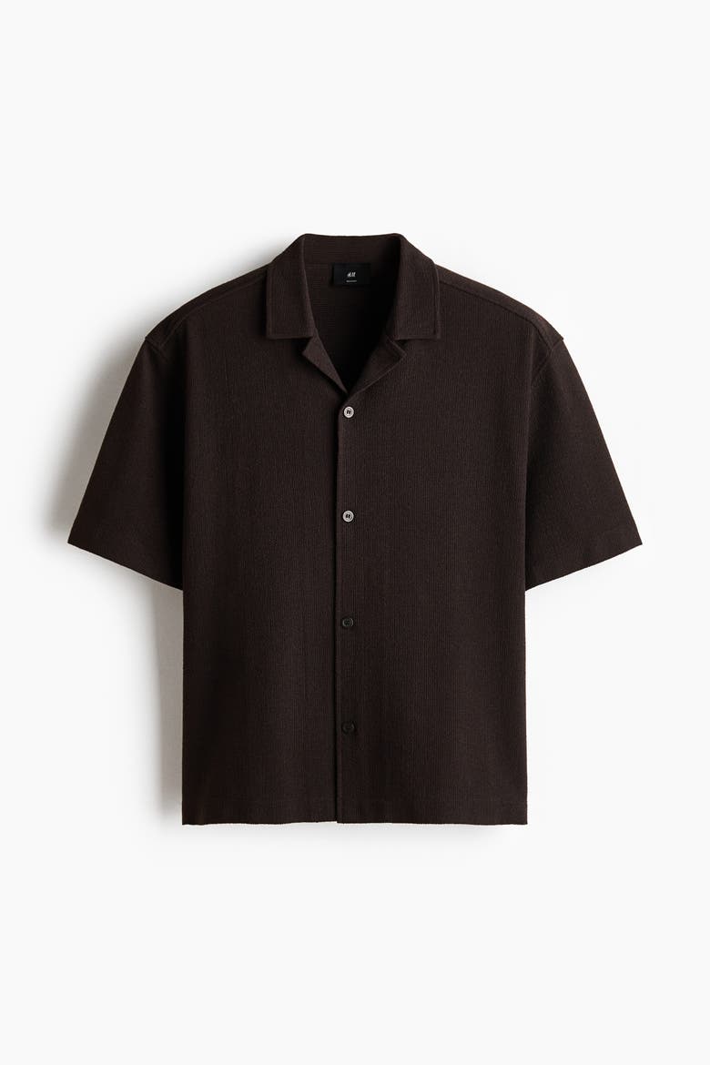 Relaxed Fit Resort Shirt, Alternate, color, Dark brown