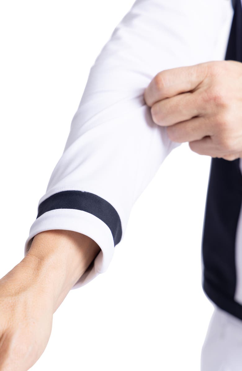 KINONA Tipped & Trim Zip Cardigan, Alternate, color,