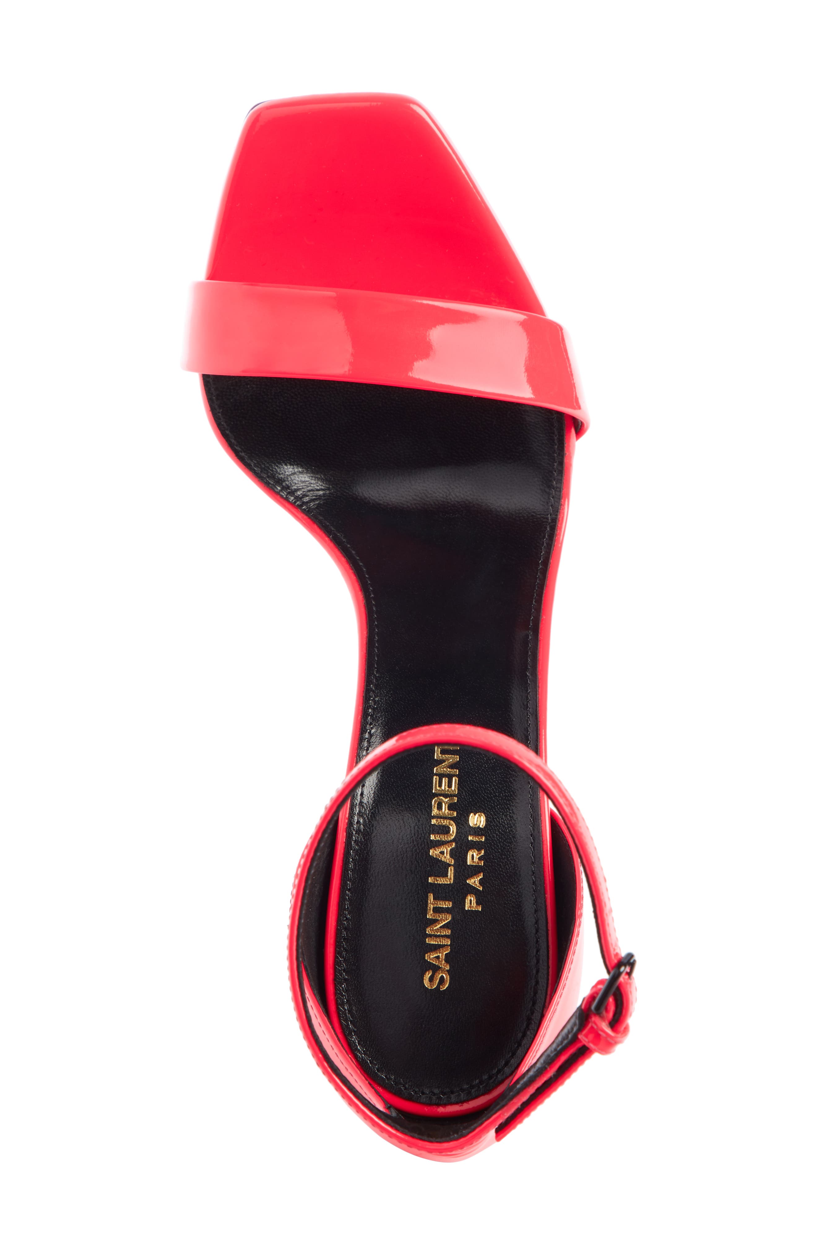 Saint Laurent Amber Ankle Strap Stiletto Sandal, Alternate, color, 