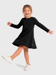 CITY THREADS Girl's Soft 100% Cotton Baby Rib Long Sleeve Dress