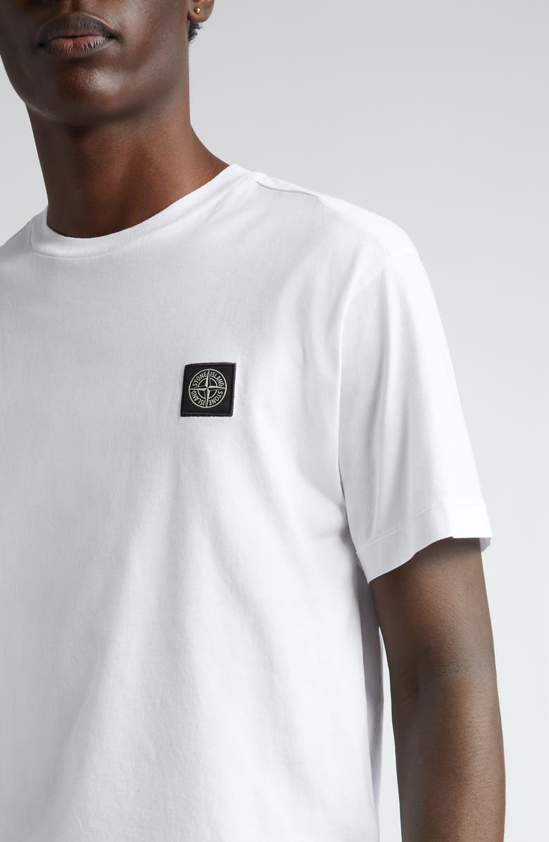 Stone Island Garment Dyed Cotton Jersey T-Shirt, Alternate, color, White