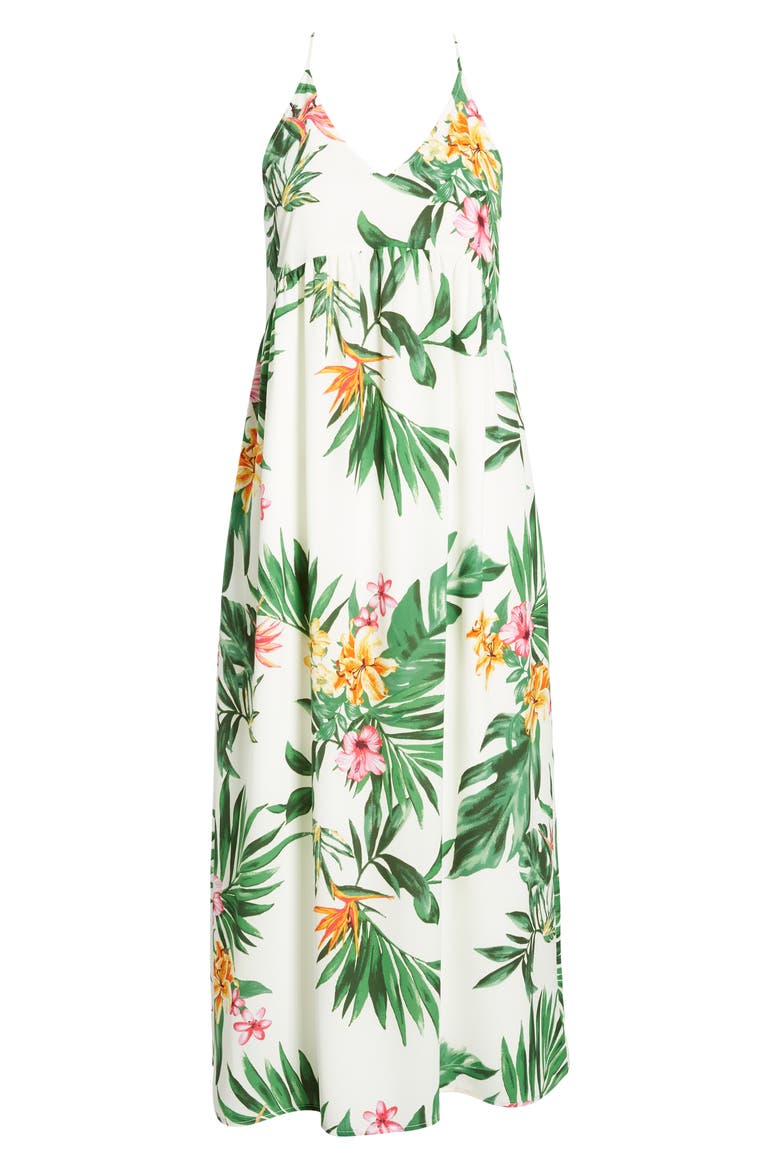 Gibson x Hi Sugarplum! Palm Springs Festival Maxi Dress (Nordstrom Exclusive), Alternate, color, BIRD OF PARADISE